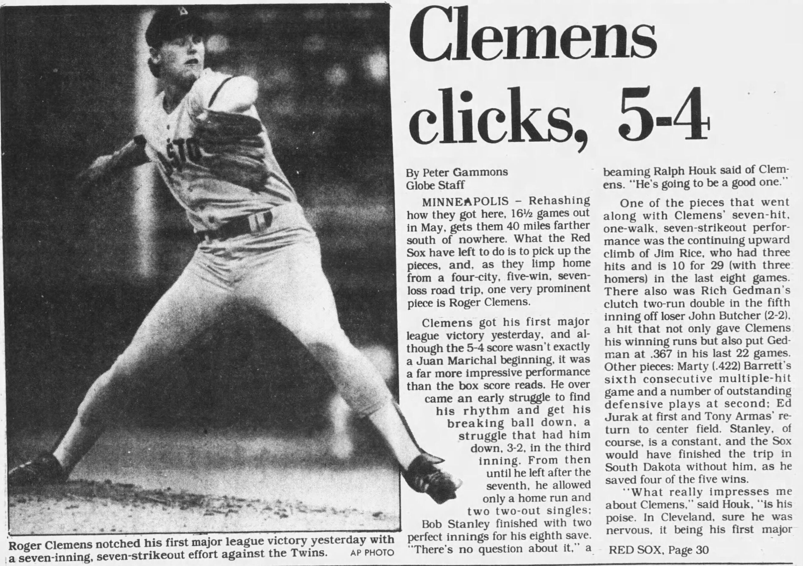 Globo de Roger Clemens 1984