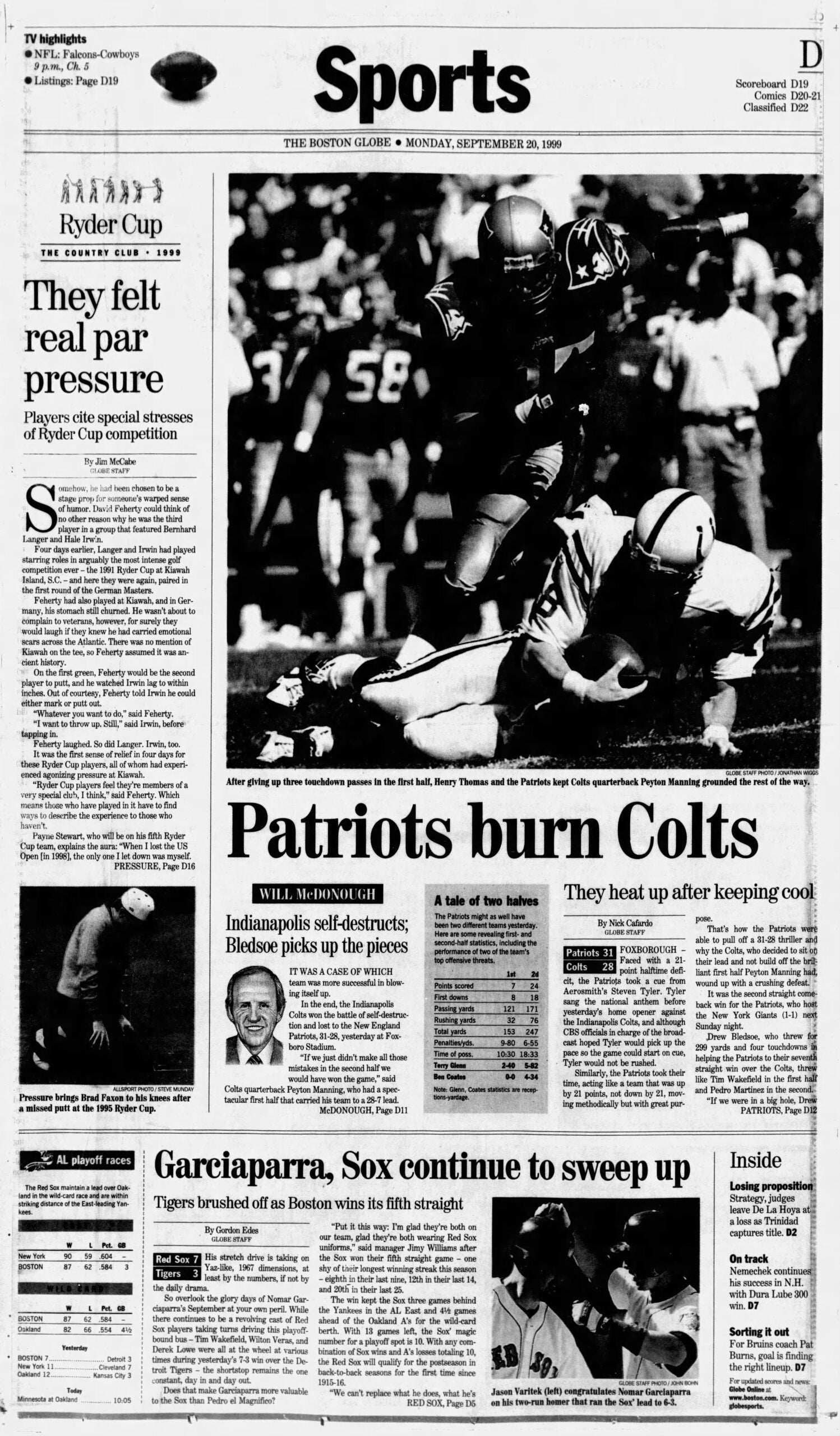 1999 Boston Globe sports